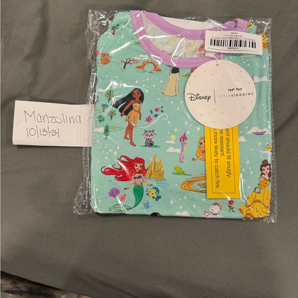 Little Sleepies Disney Princess Dream two piece short sleeve pajamas set 2T
